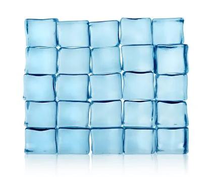 Figures from ice cubes isolated Stock Photos