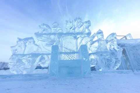 Figures from ice Fotos Stock