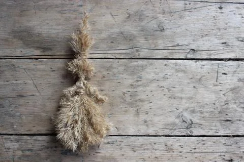 Figures of men made from the dry bulrush Stock Photos