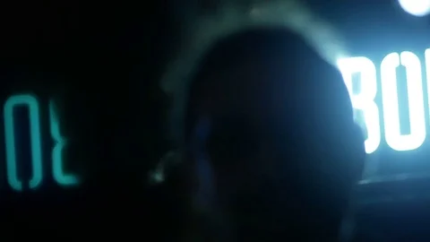 Figures of people in a defocus Video stock 79449647