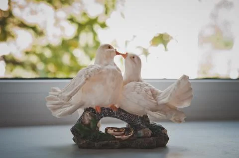 Figures of pigeons 1782. Stock Photos