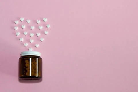 The figures of pills on the background Stock Photos