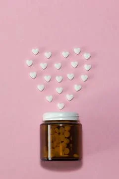 The figures of pills on the background Stock Photos