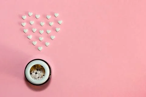 The figures of pills on the background Stock Photos