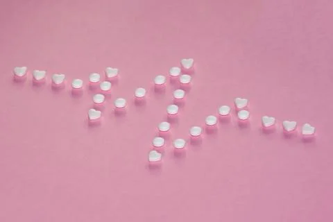 The figures of pills on the background Stock Photos