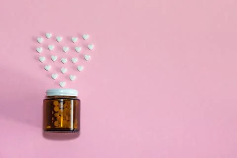 The figures of pills on the background Stock Photos