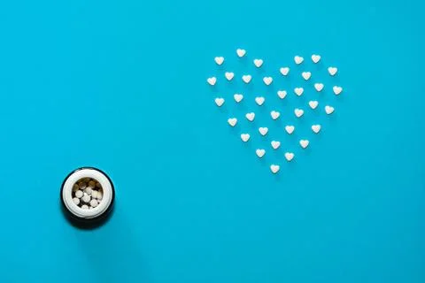 The figures of pills on the background Stock Photos
