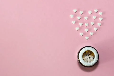 The figures of pills on the background Stock Photos
