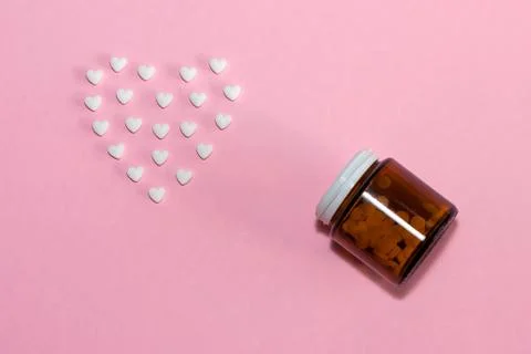The figures of pills on the background Stock Photos