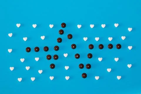 The figures of pills on the background Stock Photos