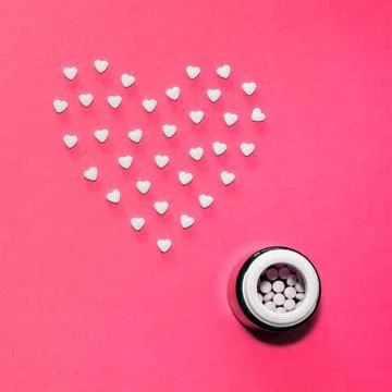 The figures of pills on the background Stock Photos