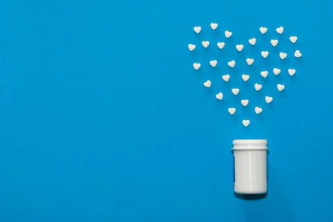 The figures of pills on the background Stock Photos