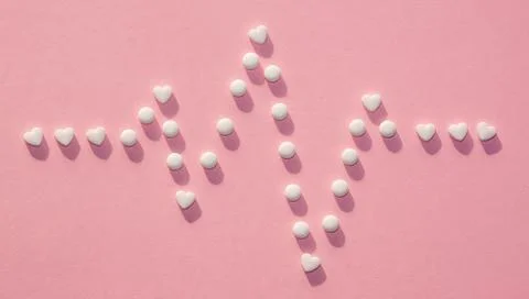 The figures of pills on the background Stock Photos