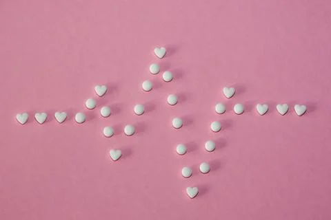 The figures of pills on the background Stock Photos