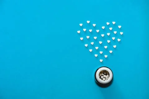 The figures of pills on the background Stock Photos