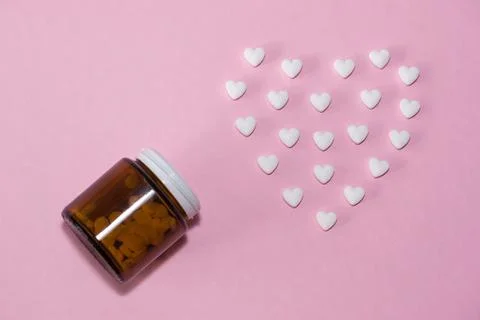 The figures of pills on the background Stock Photos