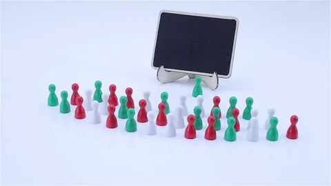 Figures representing a classroom Stock Footage 80484677