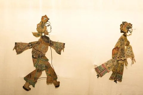 Figures of a shadow play Stock Photos