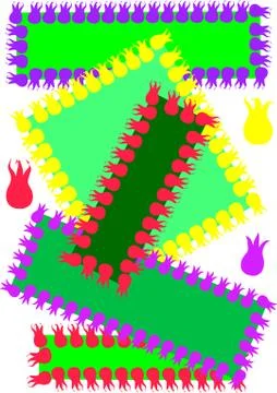 Figures from tulips Stock Illustration