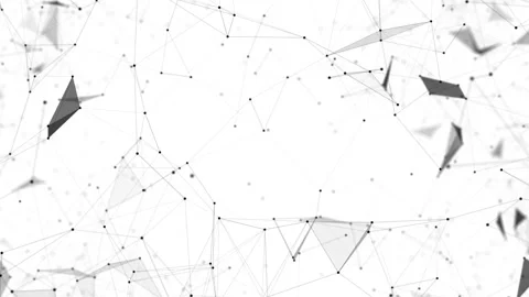 Figures on a white background.Abstract digital data nodes and connection paths Stock Footage 94994431