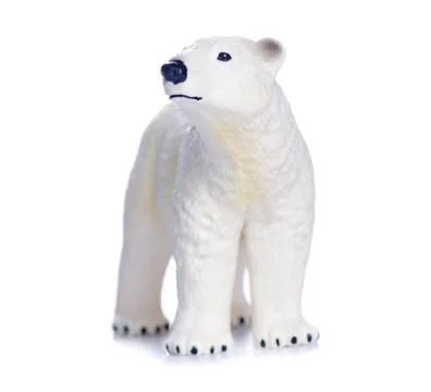 Figurine small white bear Stock Photos