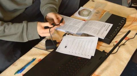 Figuring Out Audio Interface Technology Stock Footage 68367760