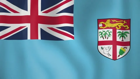 Fiji animated flag. Seamless loop. 4K Stock-Footage 145439655