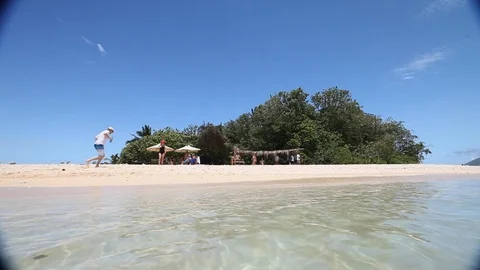 Fiji - Beach Fun Stock Footage 104921712