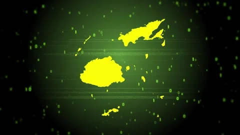 Fiji Digital Map Intro Stock Footage 247968809