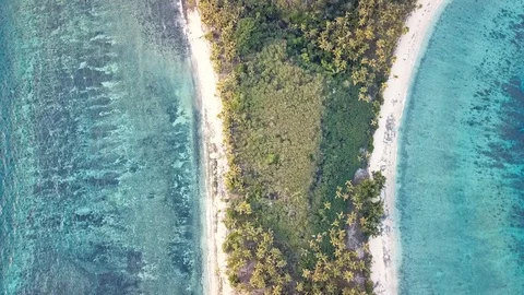Fiji Drone Beach Video Stock Footage