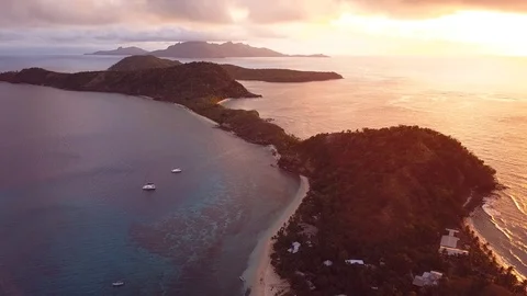 Fiji Drone Beach Video 動画素材 104244148