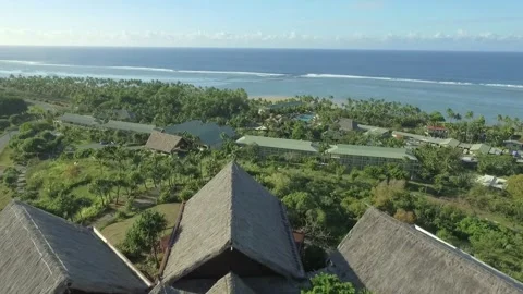 Fiji drone with view of ocean Stock Footage 259609958