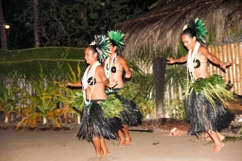 Fiji Fire &amp; Dance Ceremony Stock Photos