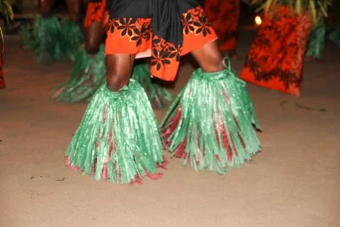 Fiji Fire &amp; Dance Ceremony Stock Photos