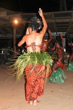 Fiji Fire &amp; Dance Ceremony Stock Photos