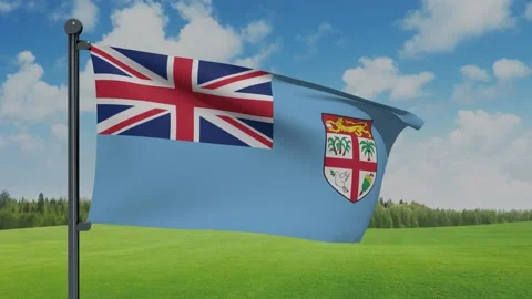 Fiji Flag Stock Footage 151862421