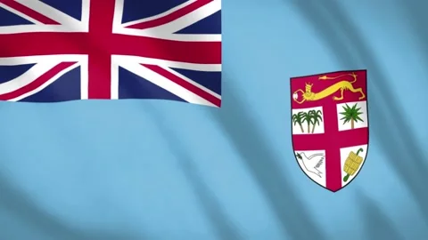 Fiji Flag Stock Footage 188119923