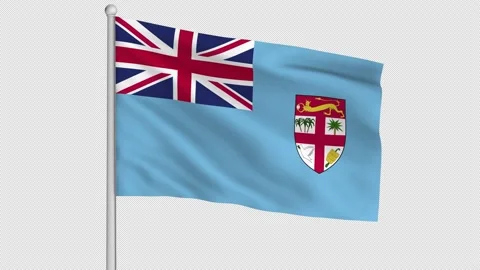Fiji Flag Stock Footage 225334048