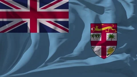 Fiji Flag Loop Stock Footage 295715737