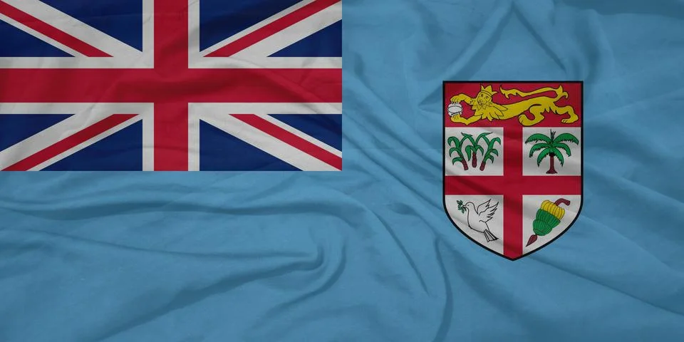 Fiji Flag moving in wind イラスト素材