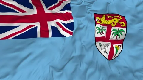 Fiji Flag Seamless Looping Background Waving Slow Motion Stock Footage 234309285