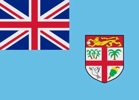 Fiji flag vector Stock Illustration