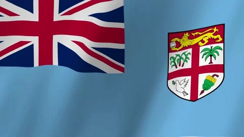 Fiji flag waving animation Stock Footage 220388425