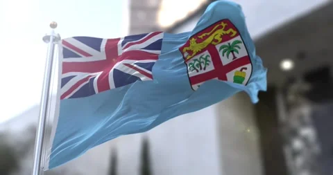 Fiji-flag-waving-seamless-loop-4k-60fps Stock Footage 331525977