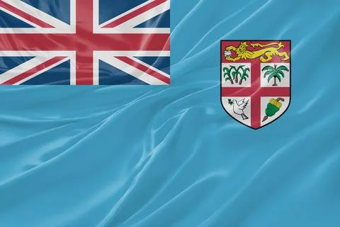 Fiji Flag Waving Textures Silk Background Stock Illustration