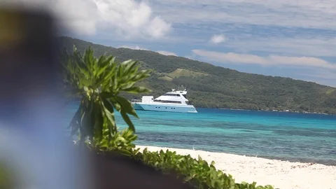Fiji - Hidden Boat Stock Footage 104921611
