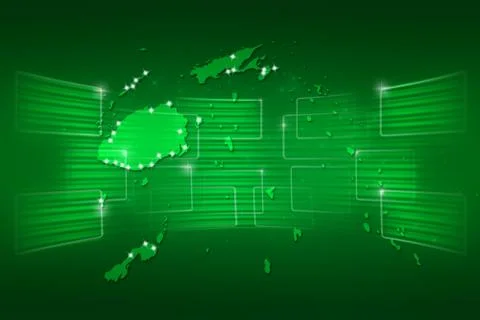 Fiji islands map world map news communication green Stock Illustration
