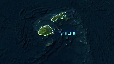Fiji Map Animation Stock Footage 273307593