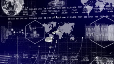 Fiji Map Animation Loop | Growth, GDP, Oil Economy &amp; Development Insights Stock Footage 331571371