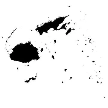 Fiji map - filled hand-drawn map Ilustración de archivo